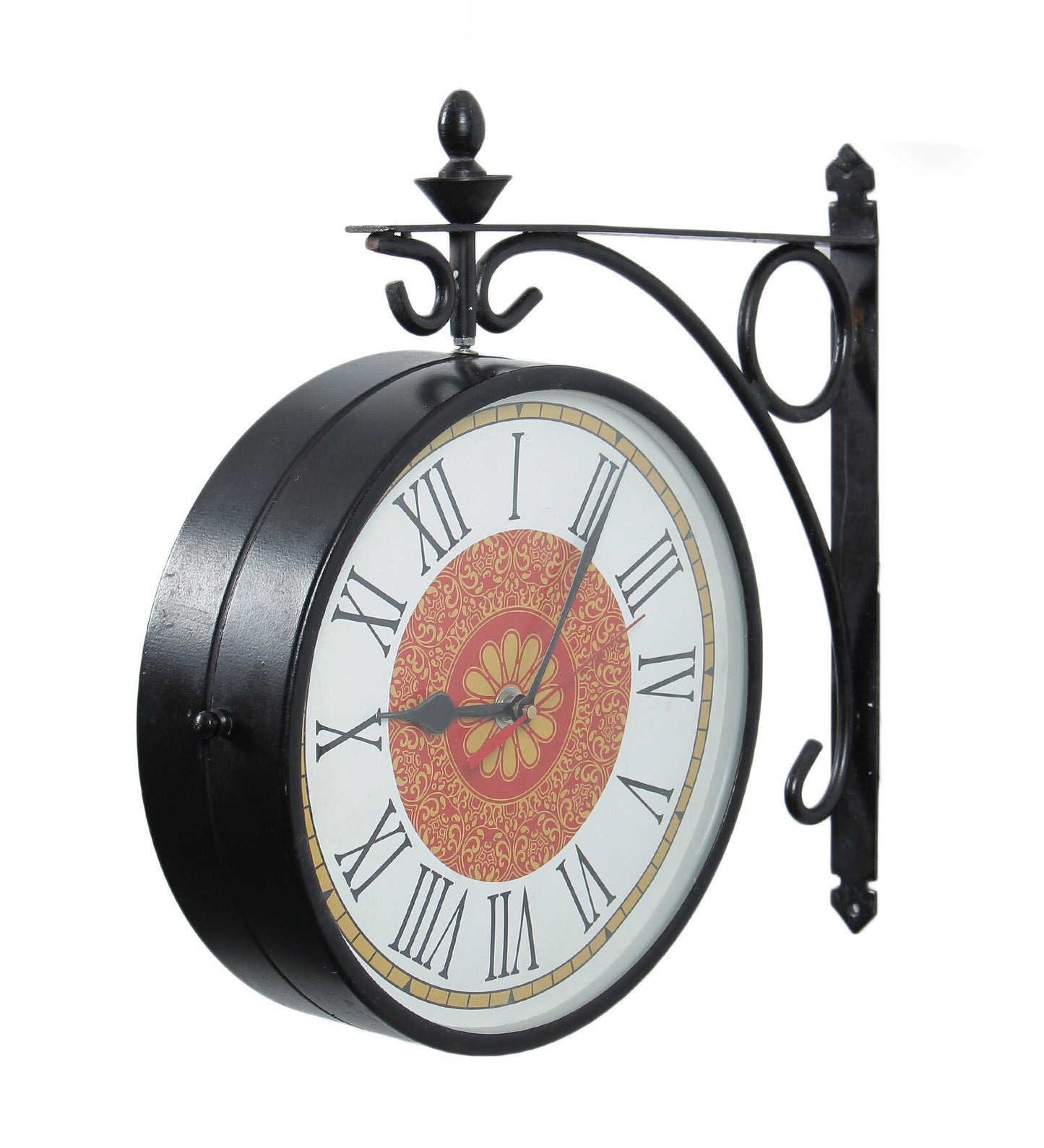 Brown Metal Baroque Platform Clock
