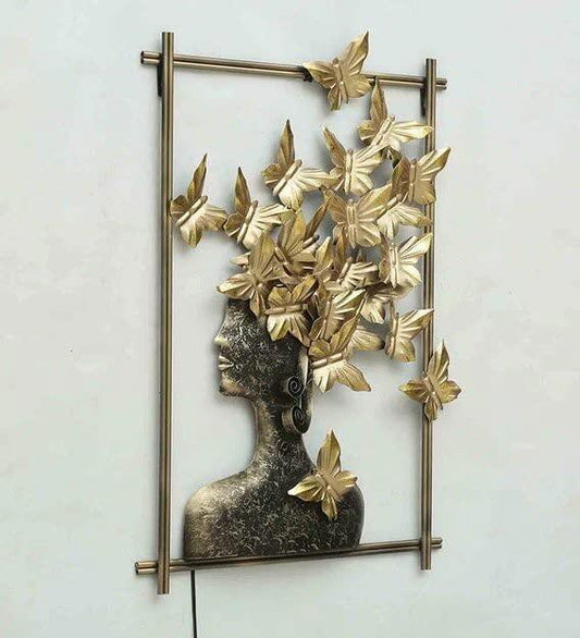 Butterfly Queen LED Metal Wall Art-ArtyCraftz.com