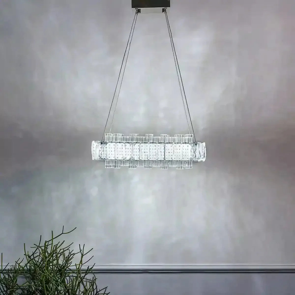 Candela Crystal Three Way Remote Lighting Chandelier-ArtyCraftz.com