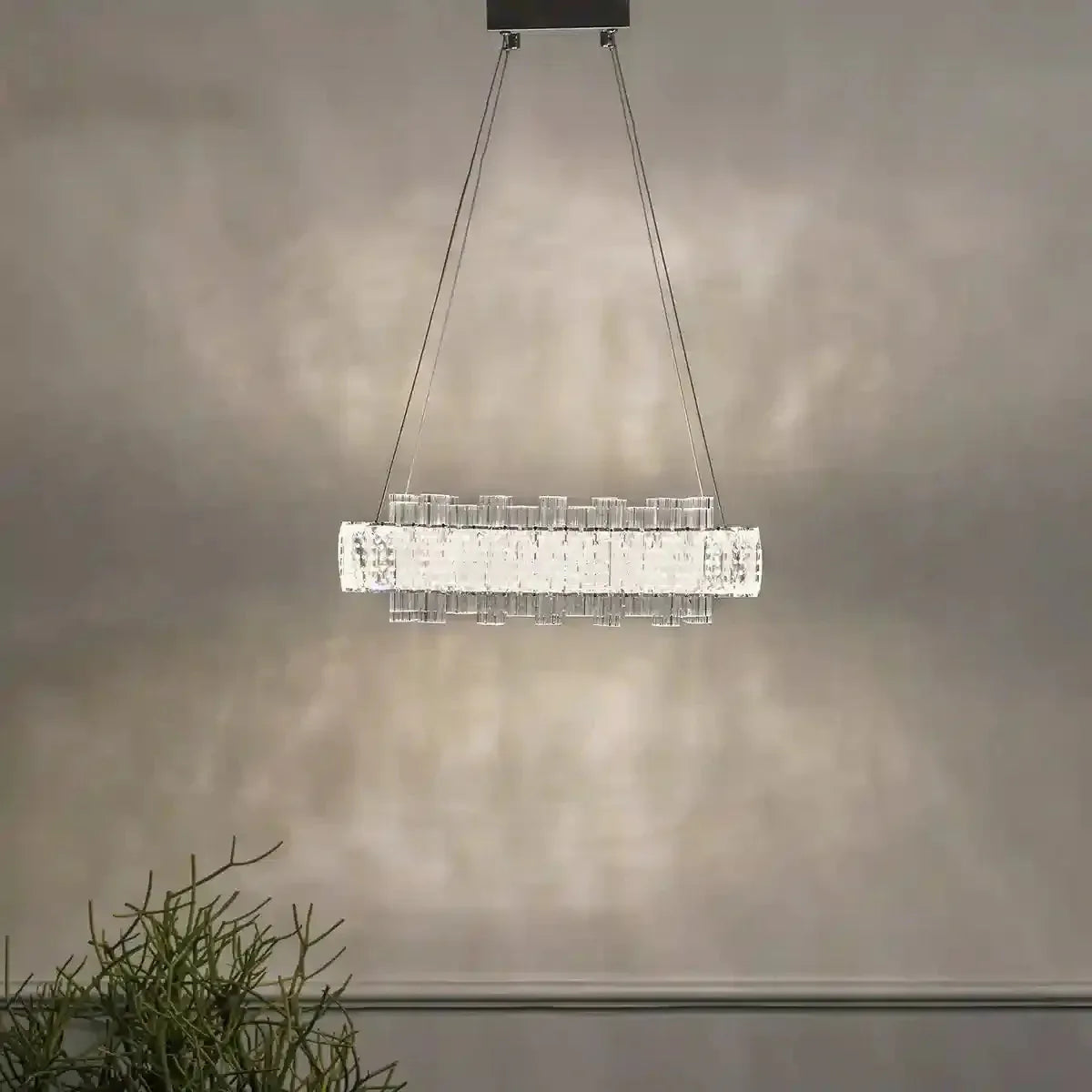 Candela Crystal Three Way Remote Lighting Chandelier-ArtyCraftz.com