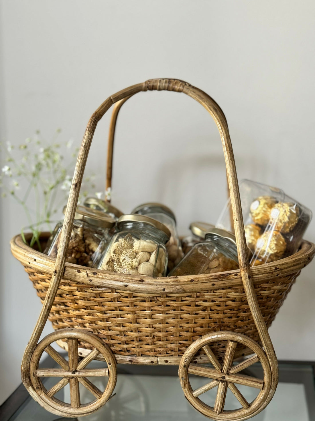 Cane Basket with Wheels