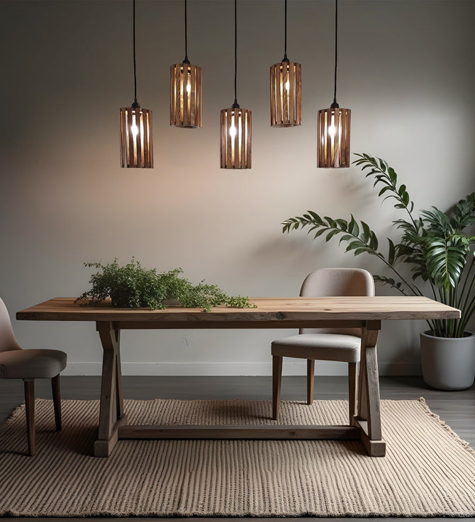 Casa Brown 5 Series Hanging Lamp-ArtyCraftz.com