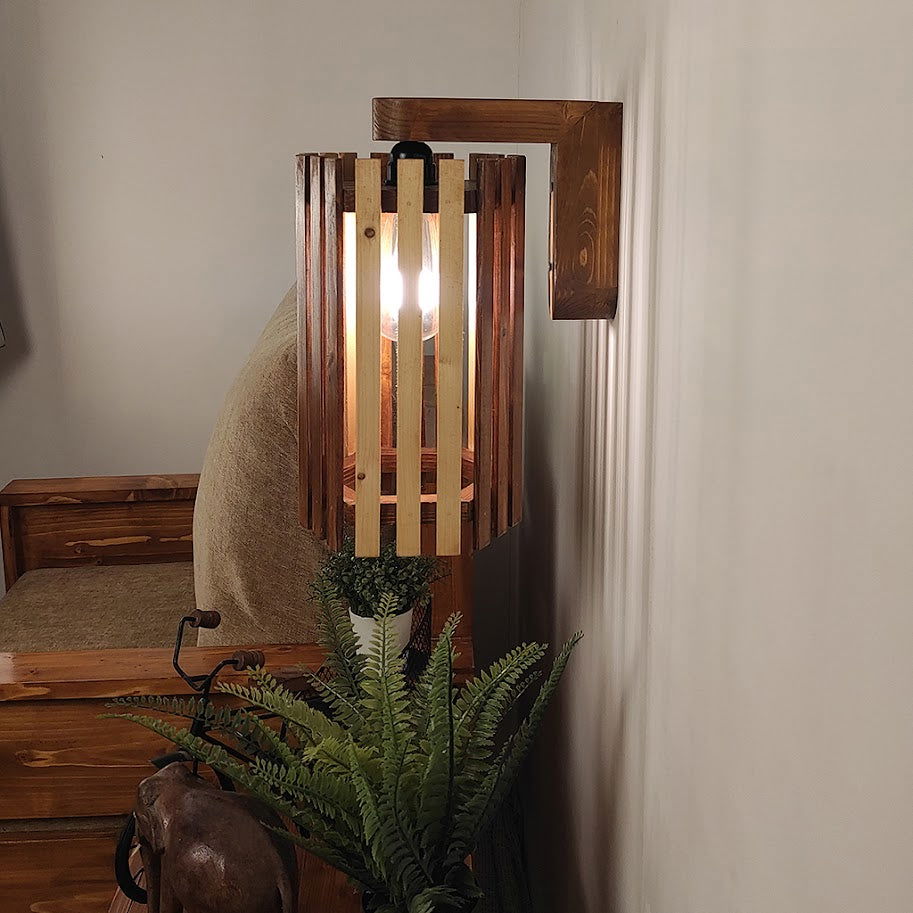 Casa Brown Wooden Wall Light - ArtyCraftz.com