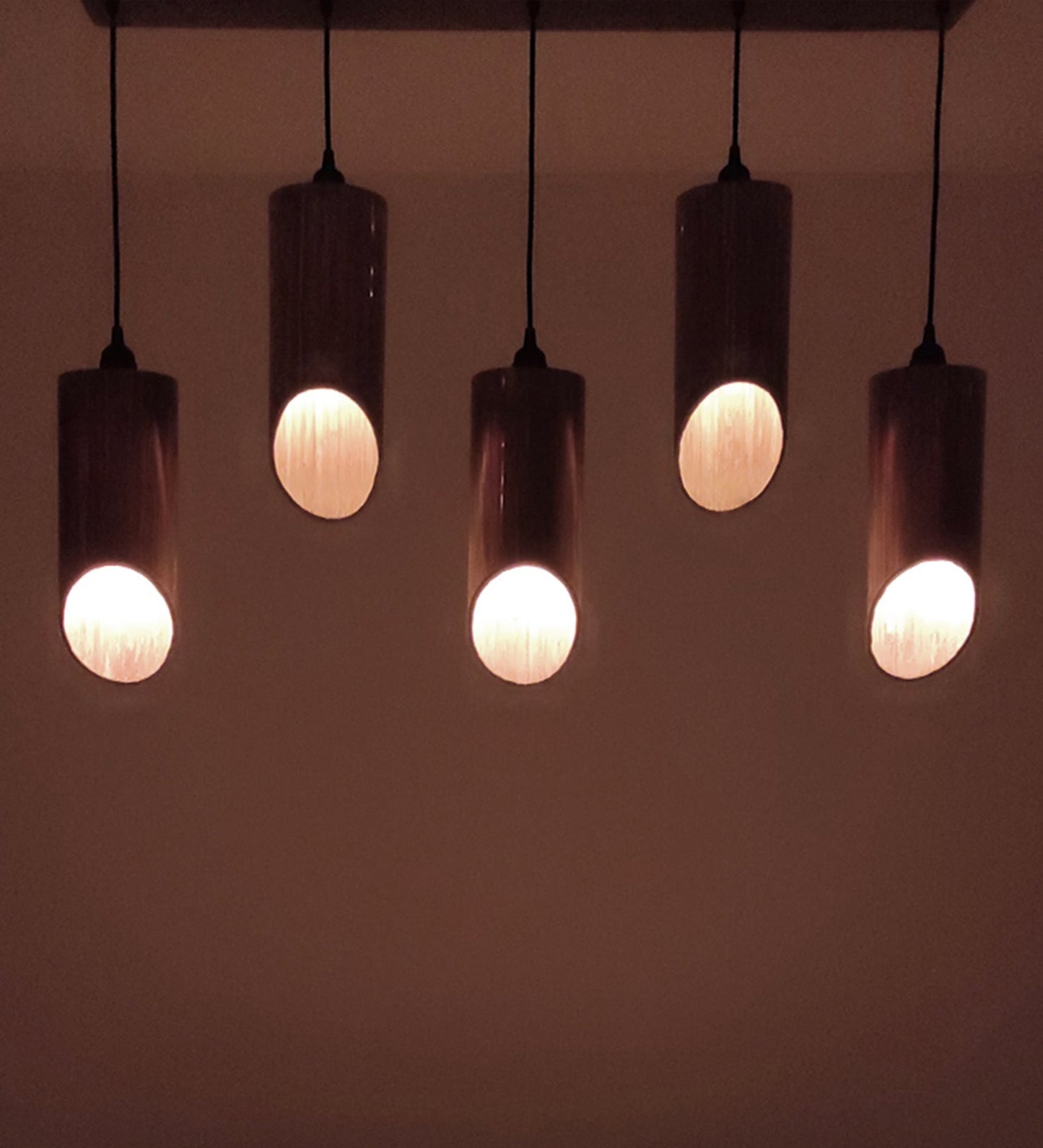 Rustic Elegance Cedar Brown 5 Series Hanging Lamp-ArtyCraftz