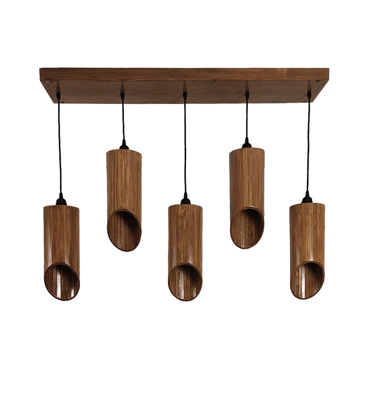 Rustic Elegance Cedar Brown 5 Series Hanging Lamp-ArtyCraftz.com