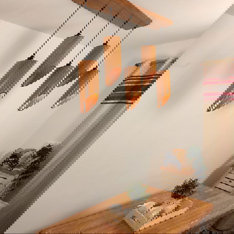 Cedar Brown 5 Series Hanging Lamp - ArtyCraftz.com