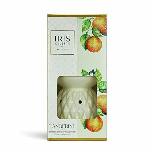 Celeste Vaporizer Set French Tangerine Fragrance With 1 Ceramic pot & 15 ml oil & 2 Tealights - ArtyCraftz.com