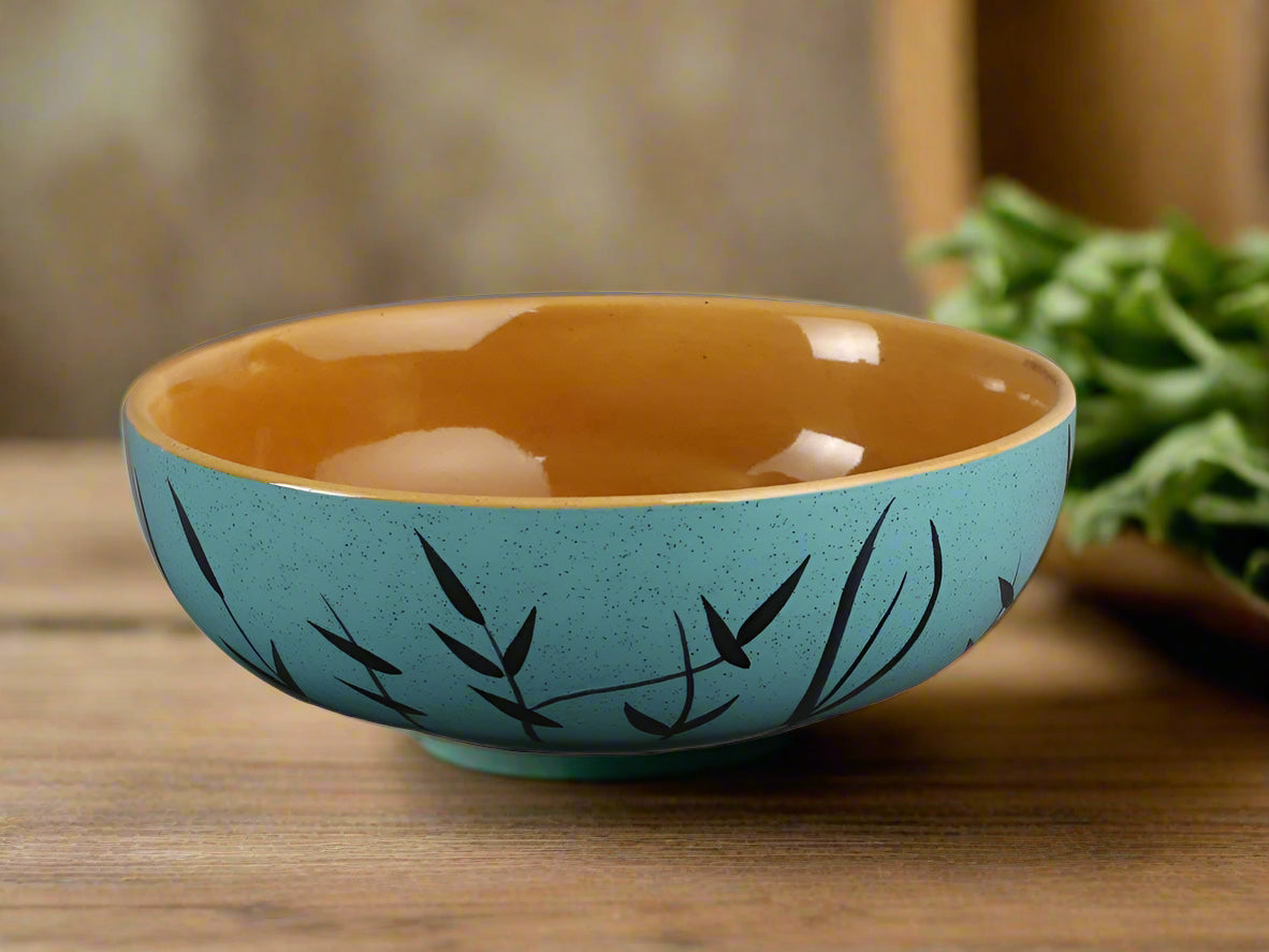 Ceramic Handmade Golden Turquoise Dinner Set-ArtyCraftz.com