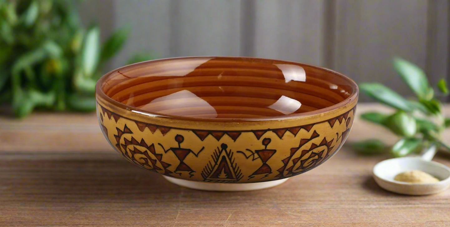 Ceramic Handmade Mustard Romani Mini Dinner Set-ArtyCraftz.com