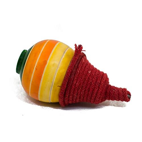 Channapatna wooden spinning toys set with colorful handcrafted spinning tops-ArtyCraftz.com