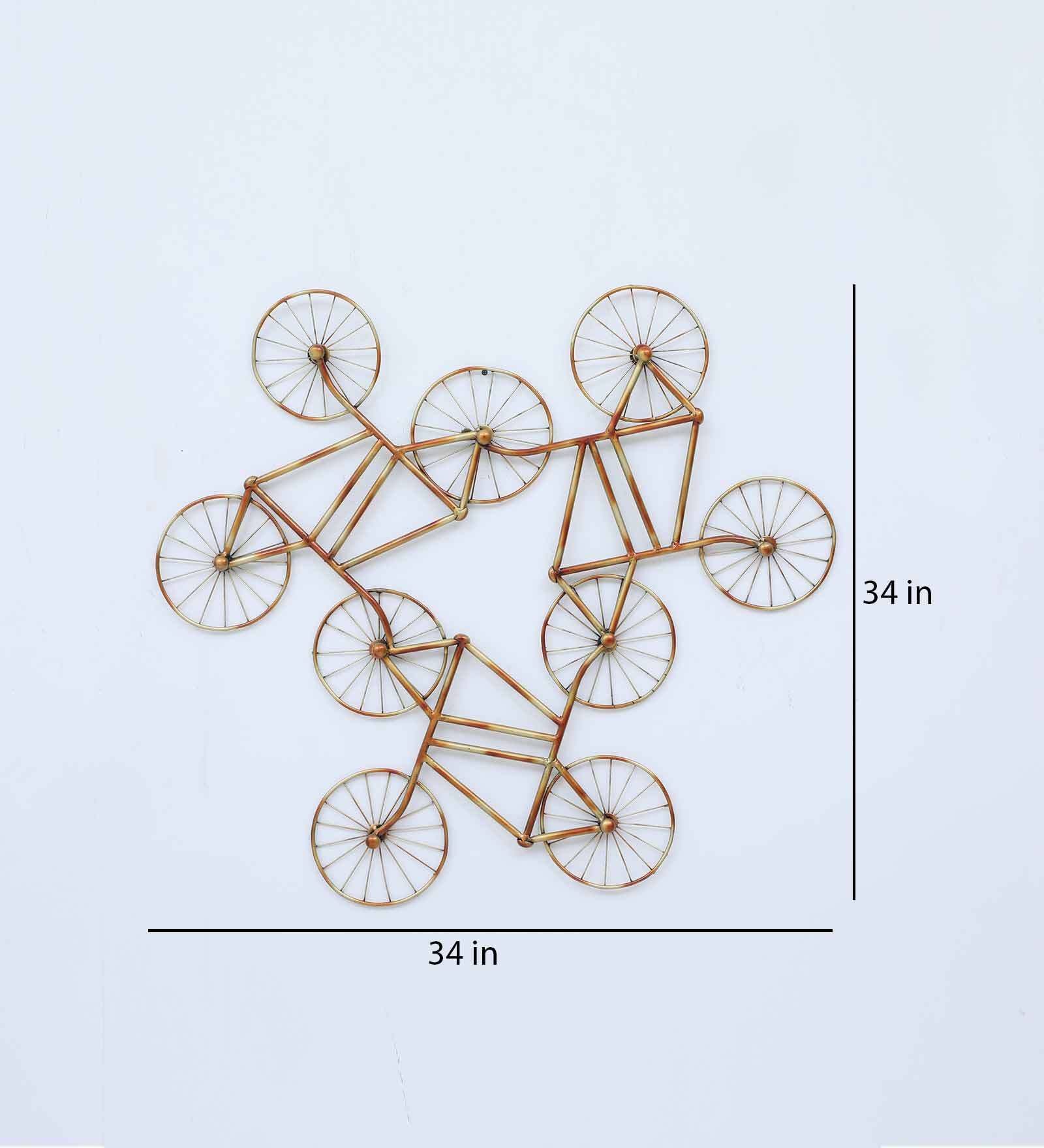 Cluster of Golden Cycles Wall Art-ArtyCraftz.com