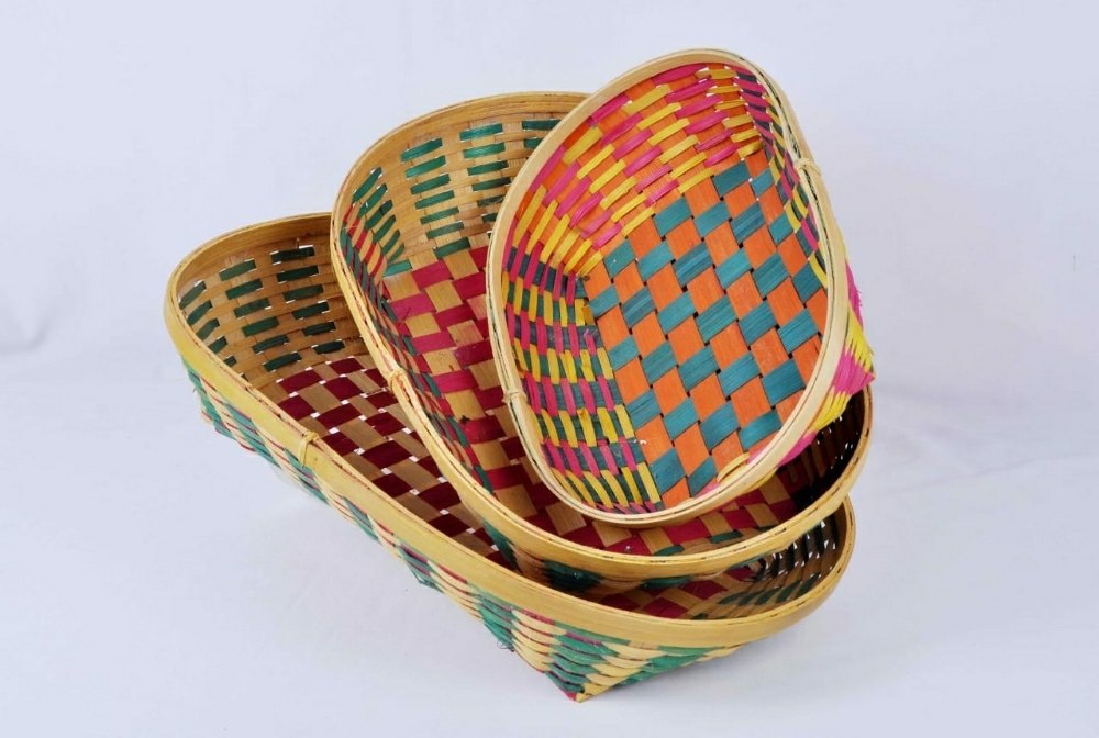 Bamboo Oval Basket