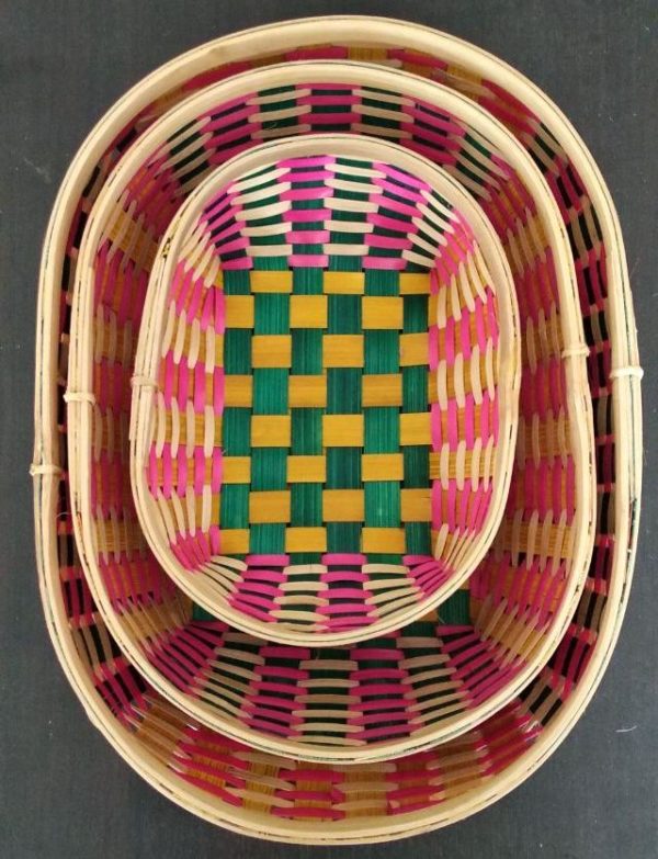 Bamboo Oval Basket