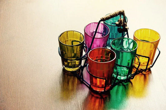 Colourful Cutting Chai Glasses