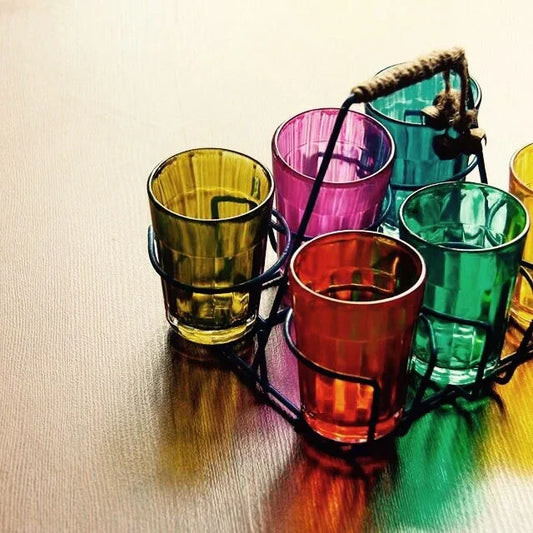 Colourful Cutting Chai Glasses