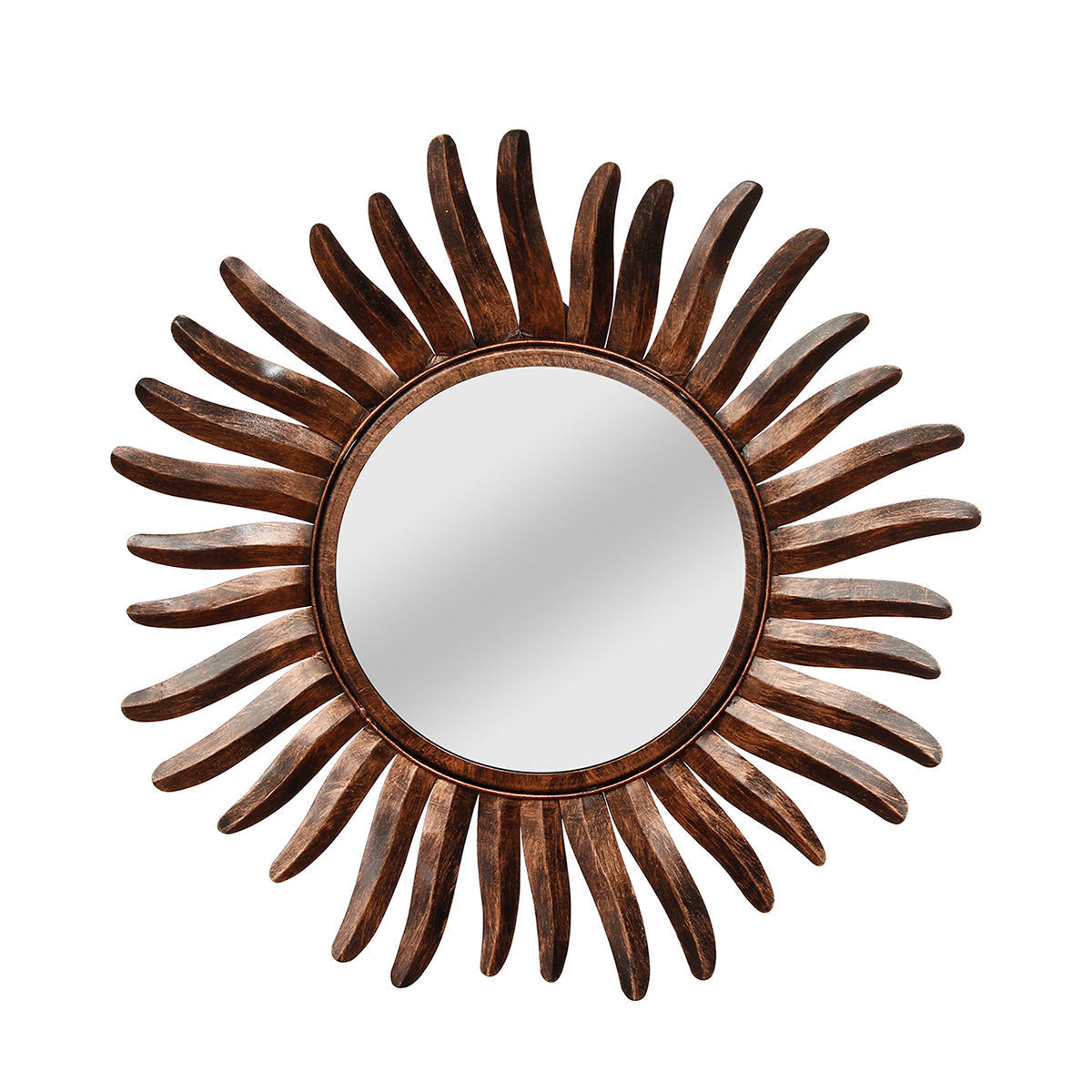 Contemporary Decorative Iron Brown Handcrafted Wall Mirror