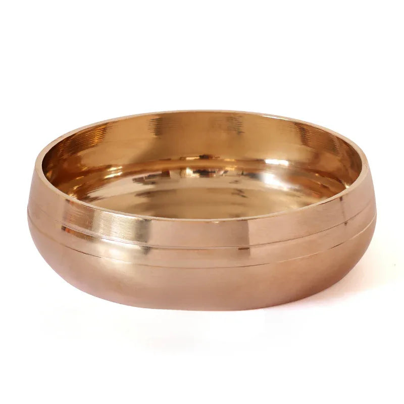 Pure copper serving bowl with polished finish