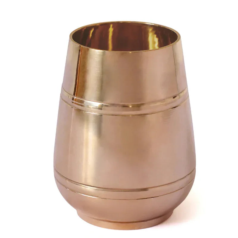 Pure copper drinking glass with smooth polished finish