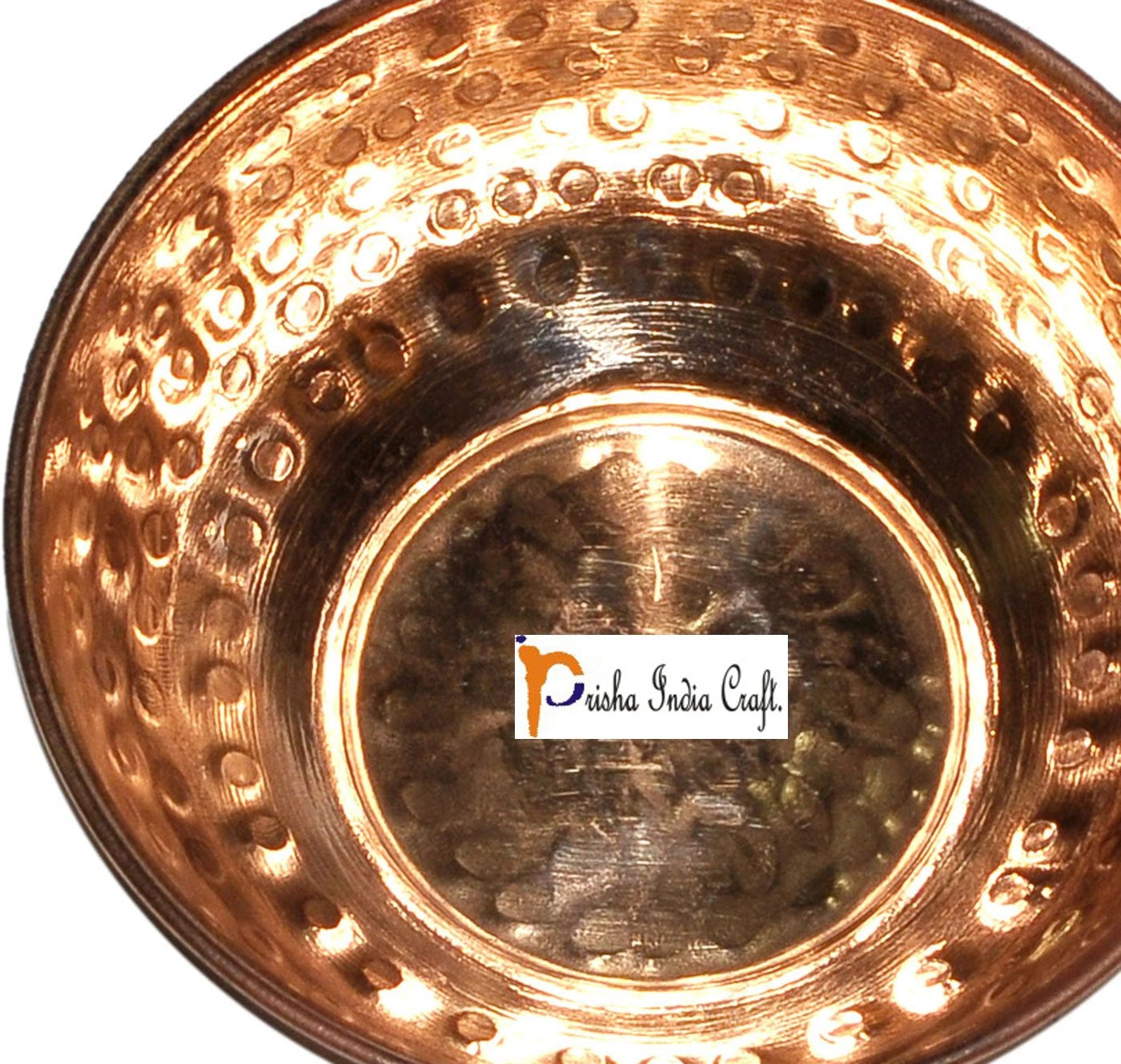 Copper Serving Bowl with Spoon, Hammered Design 320 ML Set of 1/2/3/5/6_-_ArtyCraftz.com