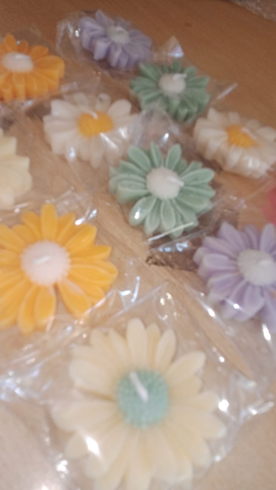Daisy Design Scented Flower Candles WhatsApp Live Image