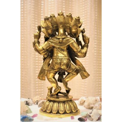 Brass Dancing Panchamukhi Ganesha Idol