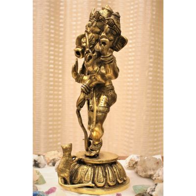 Brass Dancing Panchamukhi Ganesha Idol