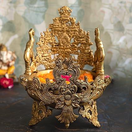 Handcrafted Royal Brass Ornate Flower Urli Bowl