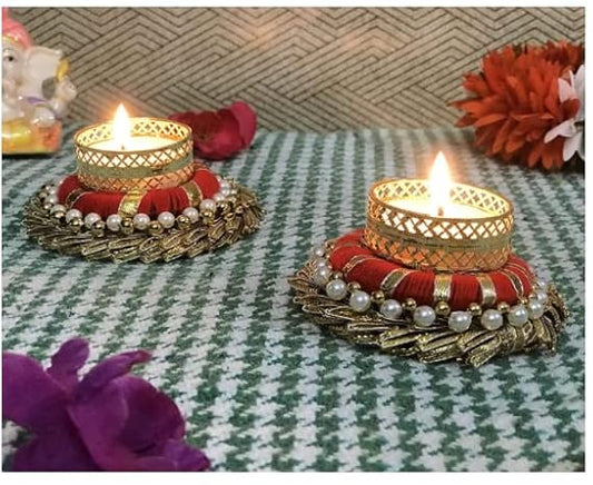 Decorative Tealight Holder Festive Diya, Diyas - Set of 11 Pcs