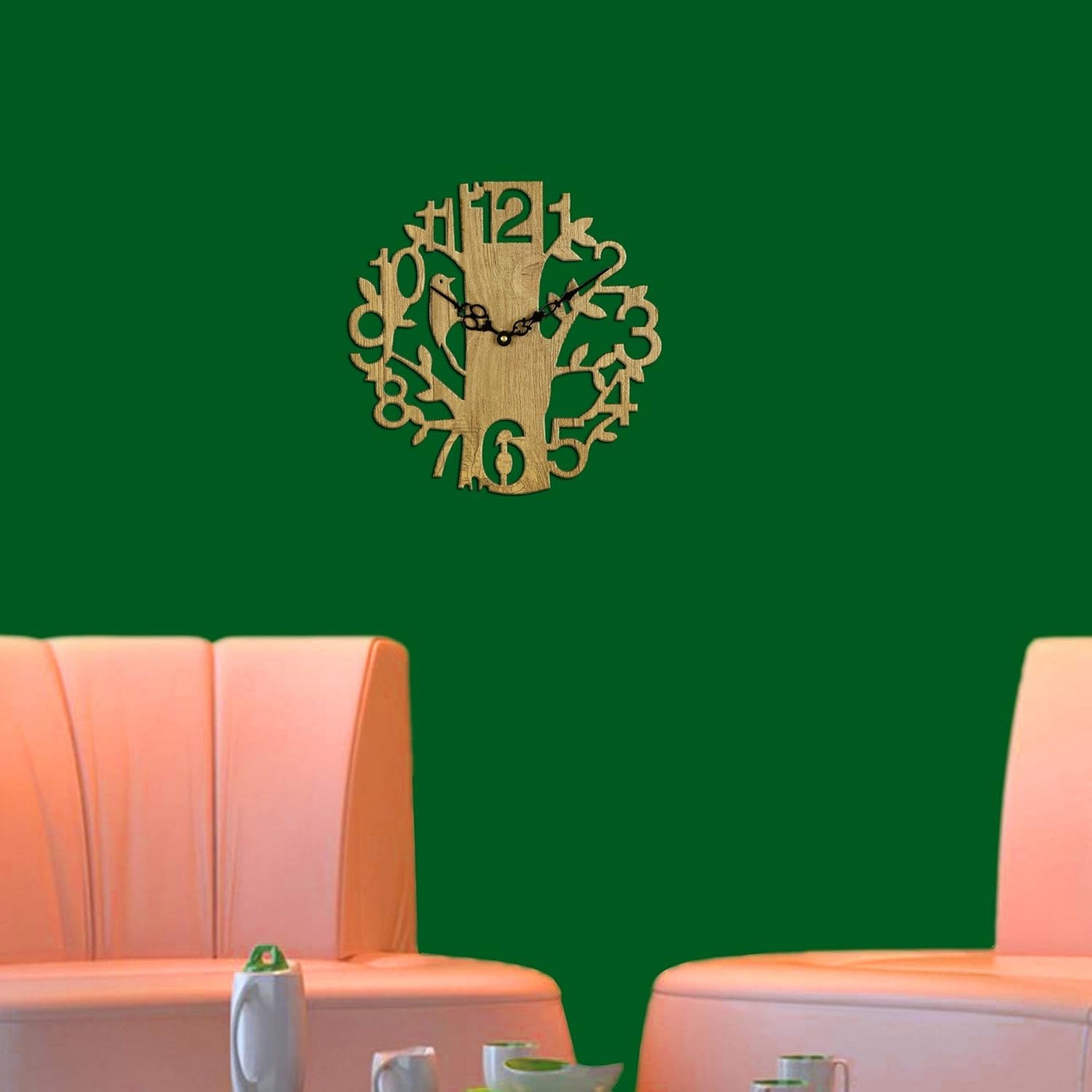 Designer Wooden Treebird Clock