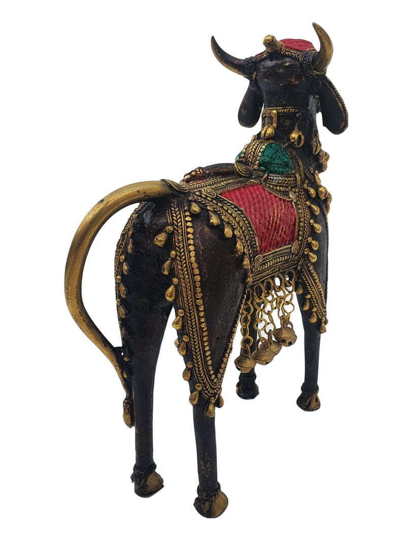 Dhokra Art Five Legged Nandi Statue-ArtyCraftz.com