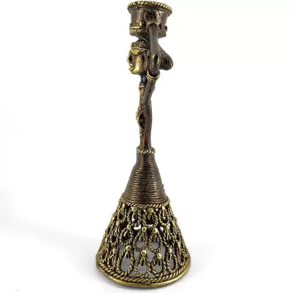 Dhokra Craft Tribal Lady Candle Holder-ArtyCraftz.com