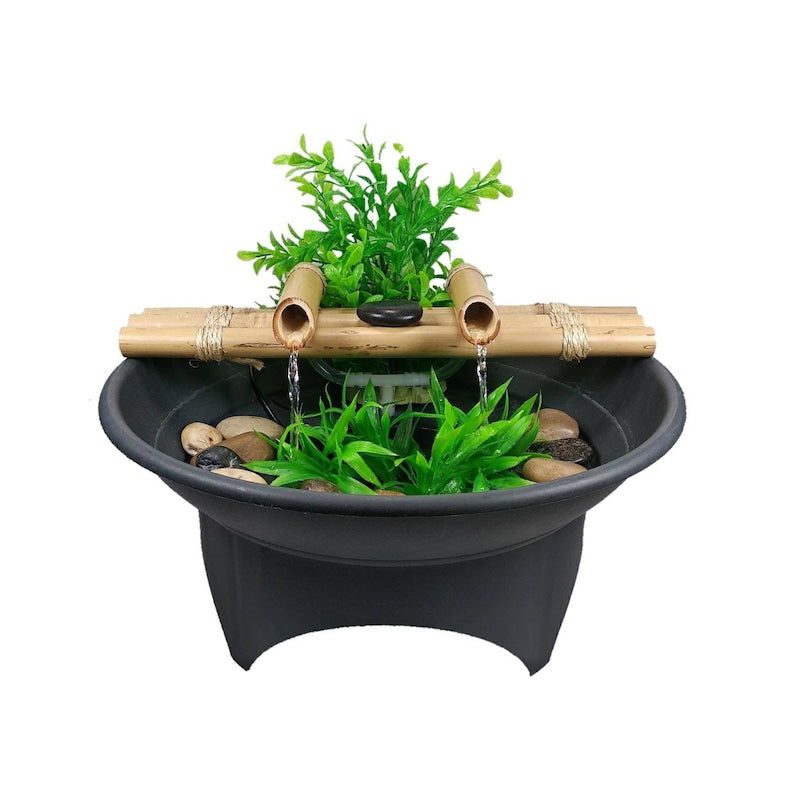 Dual Spout Bamboo Fountain - ArtyCraftz.com