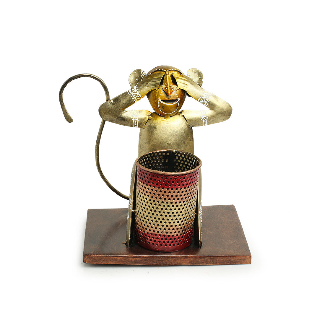 Monkey Mischiefs' Hand-Painted Pen Stand