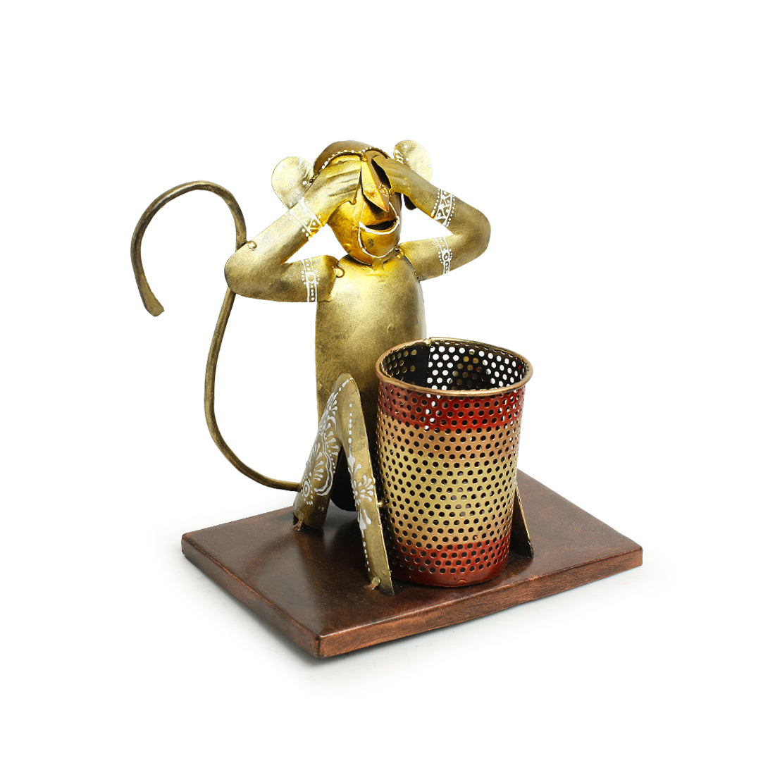 Monkey Mischiefs' Hand-Painted Pen Stand