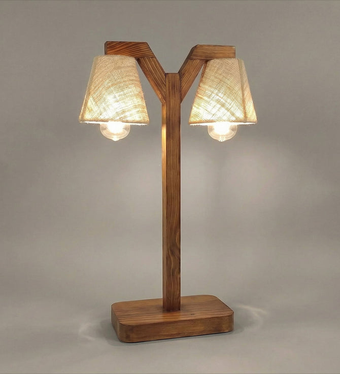 Elania Wooden Table Lamp with Jute Lampshade
-artycraftz.com
