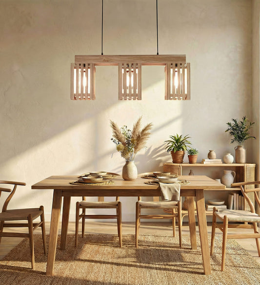 36 inch pine wood hanging ceiling light with slatted design-artycraftz.com