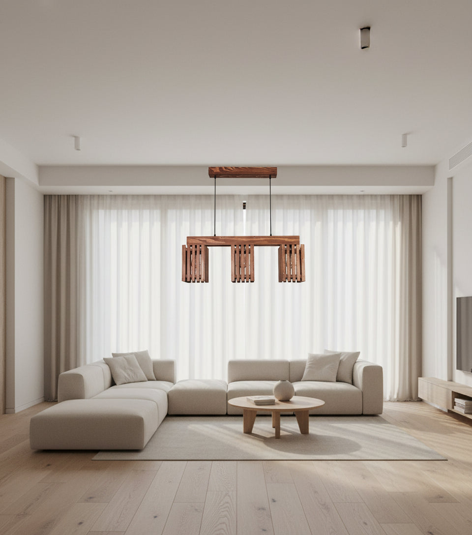 Elegant Brown Wooden Series Hanging Lamp-ArtyCraftz.com