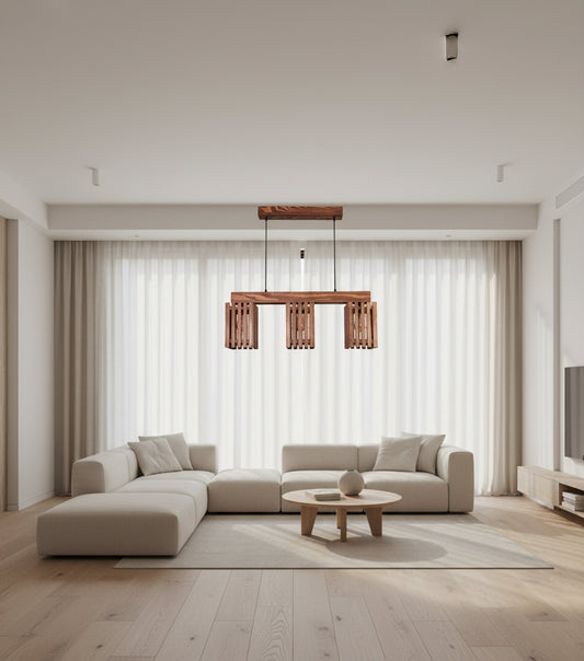 Elegant Brown Wooden Series Hanging Lamp-ArtyCraftz.com