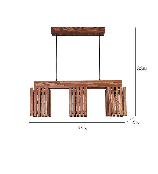 Elegant Brown Wooden Series Hanging Lamp-ArtyCraftz.com
