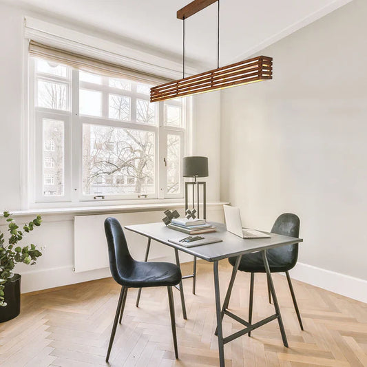 Elegant Baton Brown LED Hanging Lamp