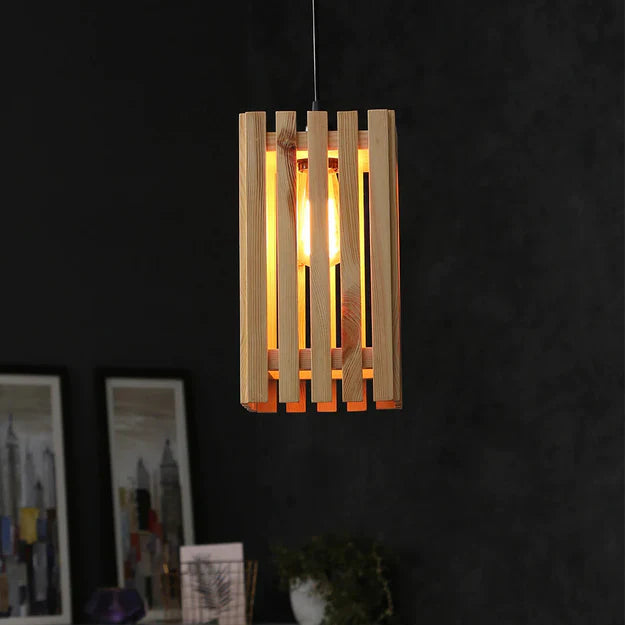 Elegant Wooden Single Pendant Light