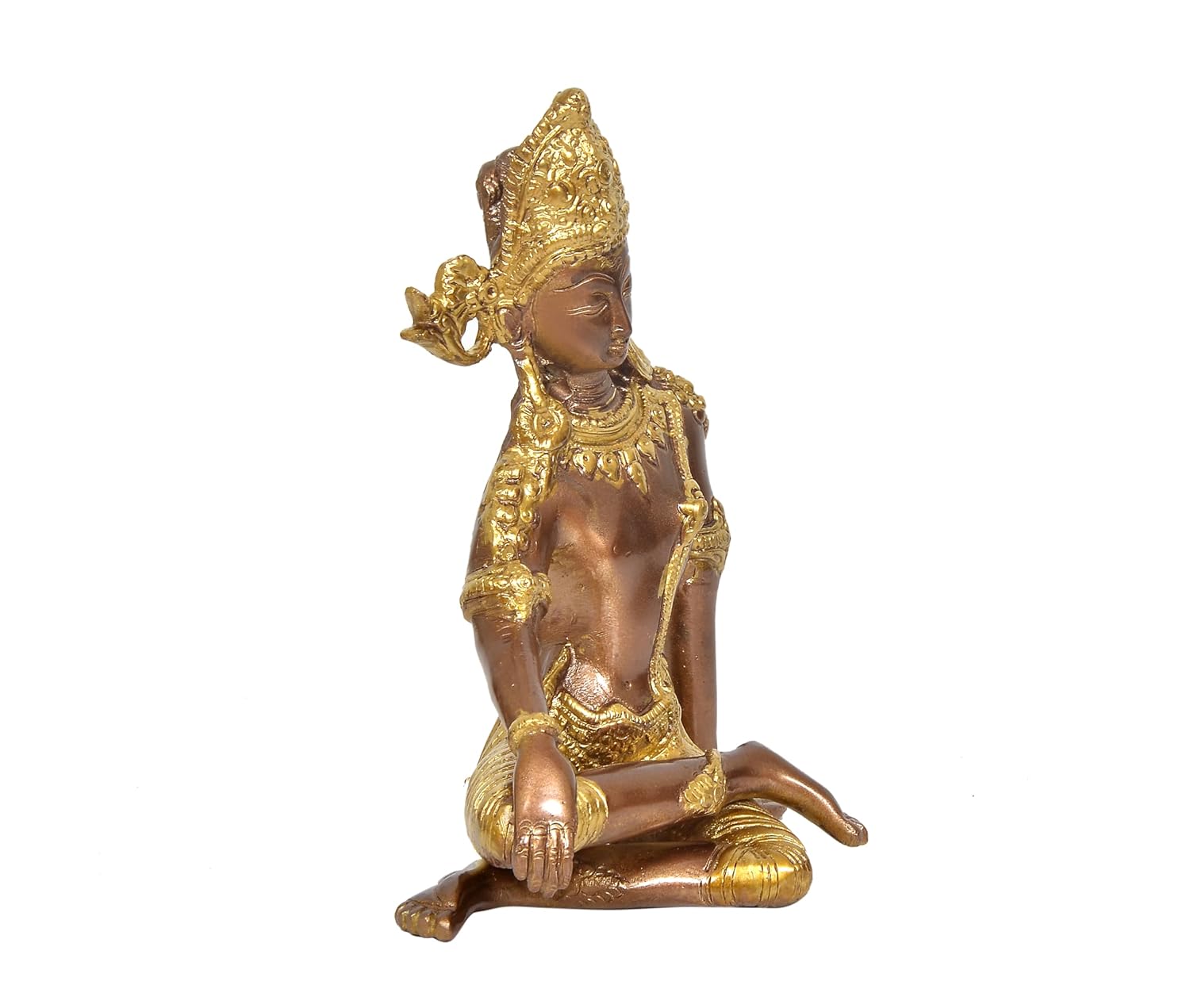 Elegant Brass Indra Dev Idol for Divine & Traditional Interiors" - ArtyCraftz.com
