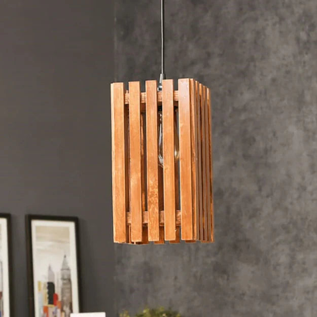 Elegant Wooden Single Pendant Light