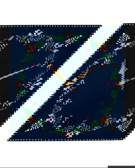 Embossed Hand Painted Unique Wall Clock - ArtyCraftz.com