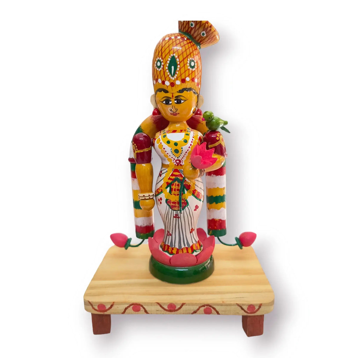 Etikoppaka Andal Godha Devi Wooden Figurine-artycraftz.com