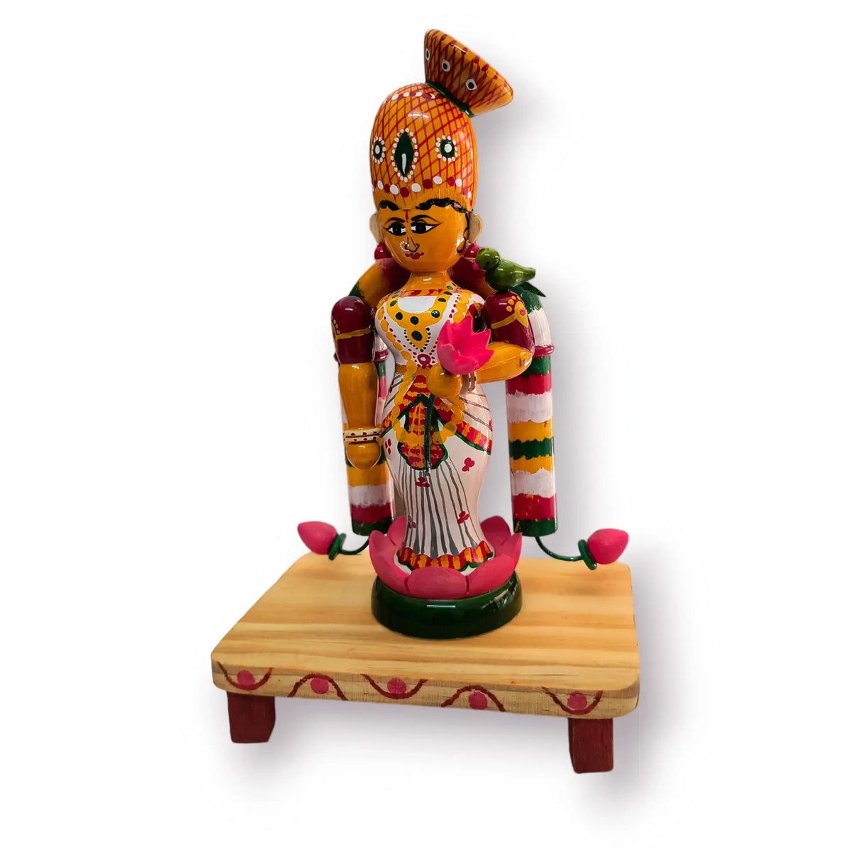 Etikoppaka Andal Godha Devi Wooden Figurine-artycraftz.com