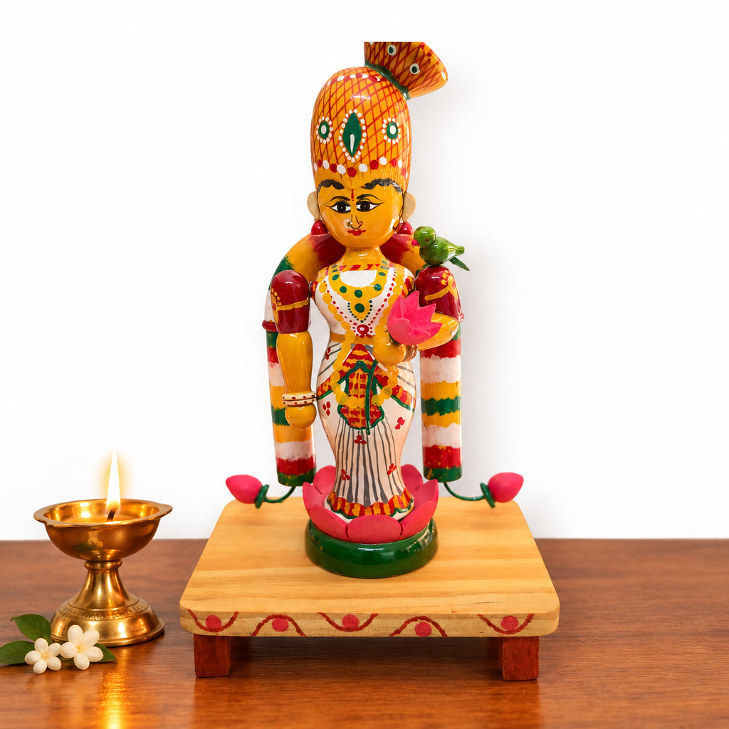 Etikoppaka Andal Godha Devi Wooden Figurine-artycraftz.com