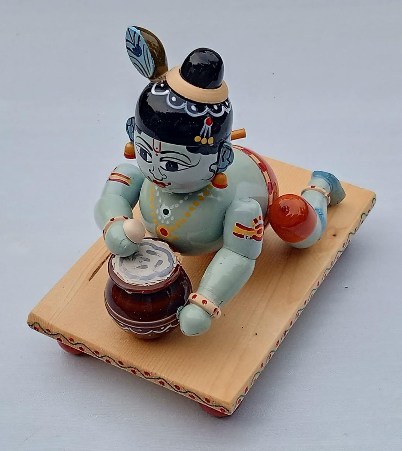 Etikoppaka Sri krishna Wooden Lacquer Idol