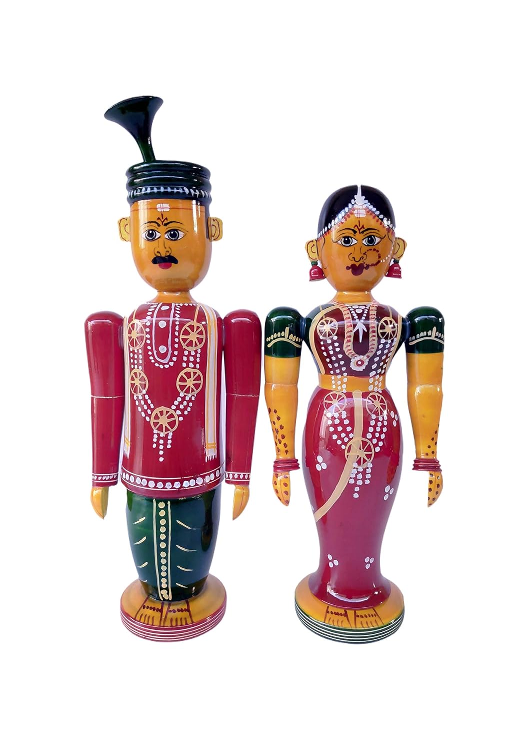Etikoppaka Wooden Bride and Groom Set-artycraftz.com