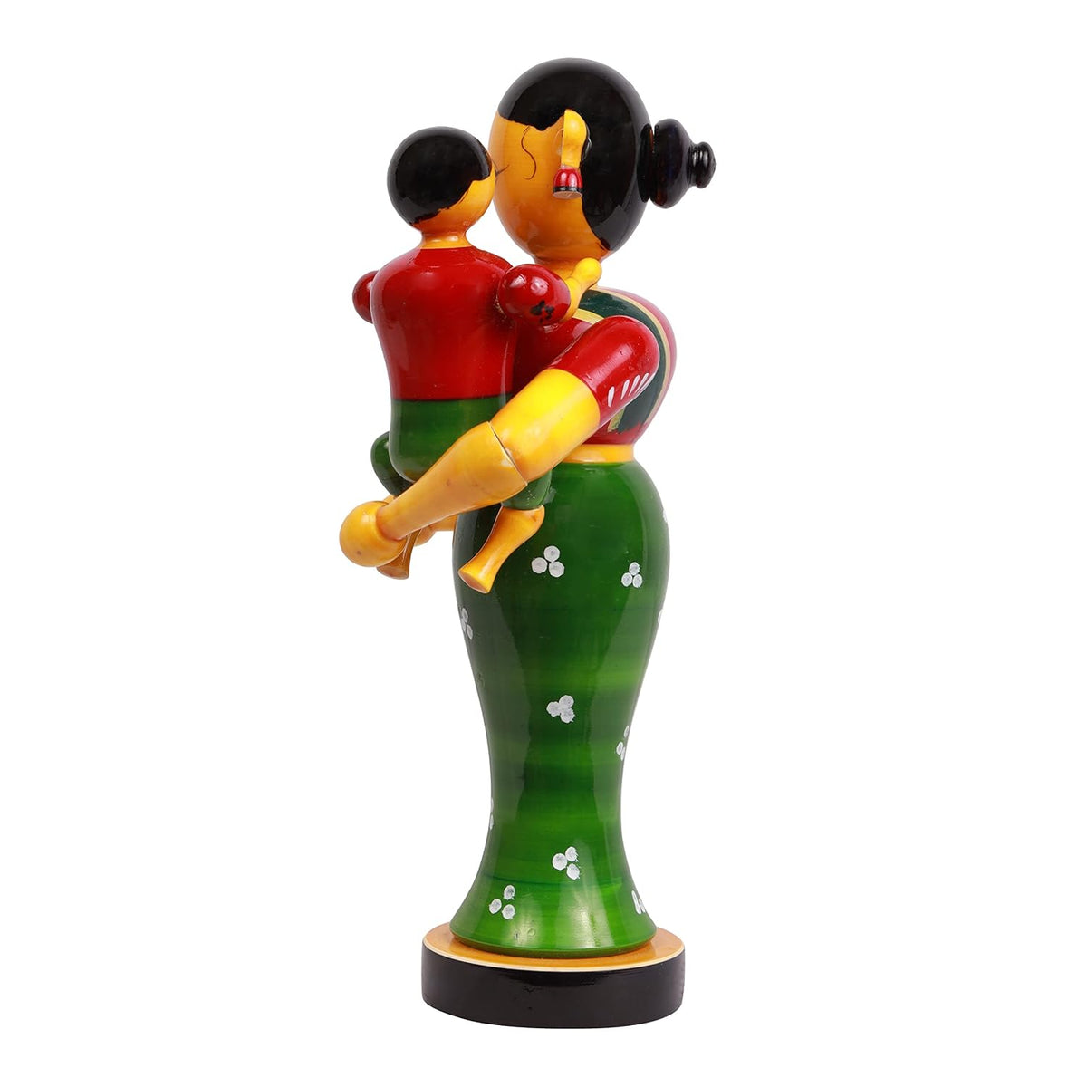 Etikoppaka Wooden Mother and Child Figurine -artycraftz.com